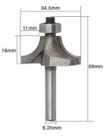 Fresa Madera Cuarto Rodon 1/4 X 11mm - Imagen 2