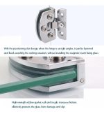 Bisagra Para Puerta De Vidrio 5 A 8mm 1 Par Estantes Ropero - Imagen 8