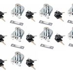 Cerradura Puerta Vidrio A Mueble De 3 A 8mm 10u