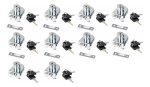 Cerradura Puerta Vidrio A Mueble De 3 A 8mm 10u