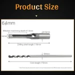 Broca Para Agujeros Cuadrados Hss 6.4mm - Imagen 2