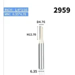 Fresa Madera Recta 1/4x3/16 Carburo De Tungsteno - Imagen 2