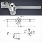 Cerradura Vidrio Puerta Corredera 4 A 6mm 10 Unidad - Imagen 2