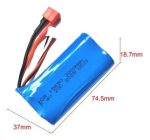 Batería Para Rc 18650 - Conector T - 7,4v 3000mah, 2s - Imagen 2