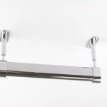 Barra Tubo Armario Closet Ovalado Cromada 100cm + Soportes