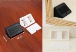 Soporte Escuadra Triangular Doble Plástica Para Mueble 100u - Imagen 2