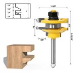 Fresa Madera Puerta Vástago De 1/4 Tupi 3pcs Tipo Cara Liza - Imagen 3