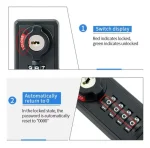 Cerradura Con Clave Cero Automático Y Llave Maestra Lockers - Imagen 4
