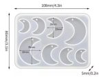 Molde Silicona Resina Uv Collar Llavero Figuras Geométricas - Imagen 7