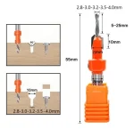 Broca Avellanado 8mm 5pcs Brcoca 2.8-3.0-3.2-3.5-4.0mm - Imagen 2
