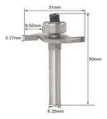 Fresa Madera T 1/4 X 1/8 - Imagen 2