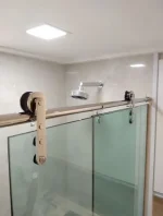 Corredera Puerta Shower Vidrio 8 A 12m Kit 1 Puerta Cromado - Imagen 7