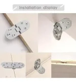 Bisagra Para Puerta Mueble Armario Plegable 180° 2 Unidades - Imagen 13