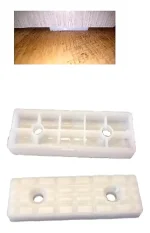Patín Pata Mueble Escritorio Cocina Plástico 500uni 54x17mm
