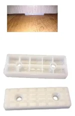 Patín Pata Mueble Escritorio Cocina Plástico 100un 54x17mm