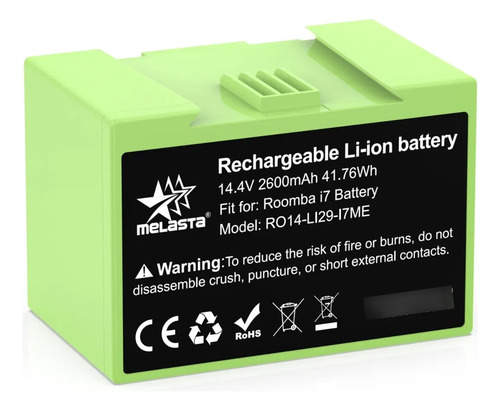D_955253-MLA70174225781_062023-O.jpg Batería Litio Para Irobot I3 I4 I7 E5 E6 14.4v 2600 Mah 37.4 - Imagen 1