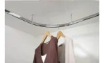Barra Tubo Armario Closet Ovalado Cromada 100cm + Soportes - Imagen 3