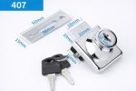 Cerradura Puerta Vidrio Mueble Simple De 3 A 8mm 10u - Imagen 2