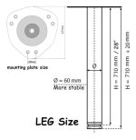Patas Mueble Mesa Escritorio 4un 72cm Cromadas - Imagen 2