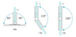 Bisagra Puerta Shower Vidrio 8 A 12m Muro A Vidrio 2un 90° - Imagen 4