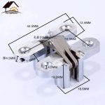 Bisagra Invisible Oculta Para Puerta 45mm Cromo Satín 10 Pcs - Imagen 2