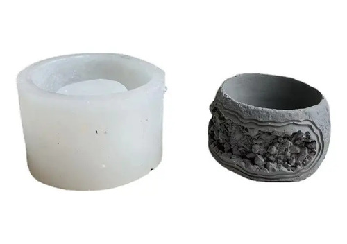 D_979830-MLC70240894499_062023-O.jpg Molde Silicona Resina Uv Plato Vaso Maceta Modelo B - Imagen 1