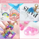 Glitter Para Resina Uv 6 Colores Aros Llaveros Colgante - Imagen 3
