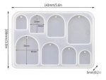 Molde Silicona Resina Uv Collar Llavero Figuras Geométricas - Imagen 2
