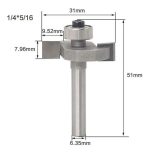 Fresa Madera T 1/4 X 5/16 - Imagen 2
