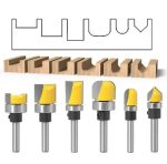 Fresa Madera Copiadora Canal Toma 1/4 6pcs
