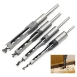 Broca Para Agujeros Cuadrados 4pcs Hss 10, 11, 12 Y 12.5mm