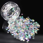 Set 14 Estrellas Flake Holográficas Uñas Ojos Cuerpo - Imagen 8