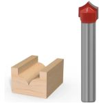 Fresa Madera Doble Perfilado Curvo Vástago 6mm 6x8mm 1pcs