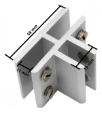 Separador Soporte Conector Para Vidrio O Acrilico 8-10mm 2u - Imagen 2