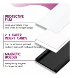 25 Etiqueta Magnética Soporte Credencial 5x10cm+50 Papel - Imagen 3