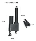 Actuador Lineal 5000n Fuerza Dc12v Extensión 20cm, Elevador - Imagen 7