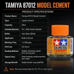 Tamiya Cemento Pegamento 87012 20ml Plasticos Abs/ps - Imagen 5