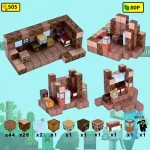Set Minecraft 80 Piezas Construcción Magnetico 3d Niños - Imagen 3