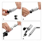 Candado Para Carro De Arrastre Remolque Con Llave Antirrobo - Imagen 5