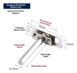 Soporte Oculto Repisa Flotante 7,5cm 4 Piezas Inox - Imagen 2