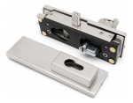 Herraje Inferior Con Cerradura Puerta Vidrio Dt-7010 Bruñido - Imagen 3