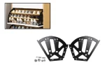 Par Bisagras Para Mueble Cajones 3filas De Zapato Negro 2u