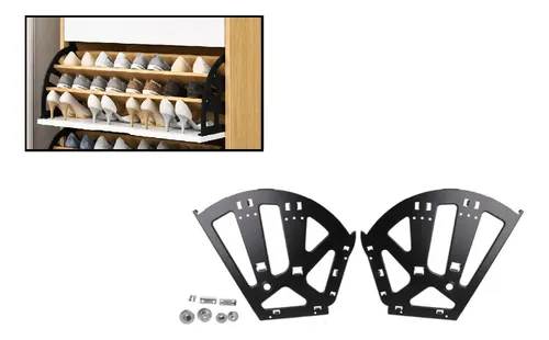 D_735526-MLC114034179814_072026-O.webp Par Bisagras Para Mueble Cajones 3filas De Zapato Negro 2u - Imagen 1