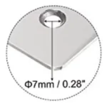 Soporte Esquina Separador Vidrio Muro Panel L 2pcs Inox.304 - Imagen 3