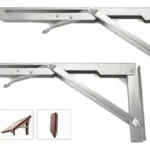 Bisagras Escuadra Soporte Estante Repisa Plegable 50cm 1par