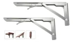 Bisagras Escuadra Soporte Estante Repisa Plegable 50cm 1par