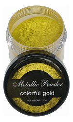 Pigmento En Polvo Para Resina Vela, Etc. 20 Ml Colorful Gold