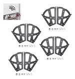 Bisagras Mueble Para Zapatero 2 Filas 4 Par Negro Acero 8 U