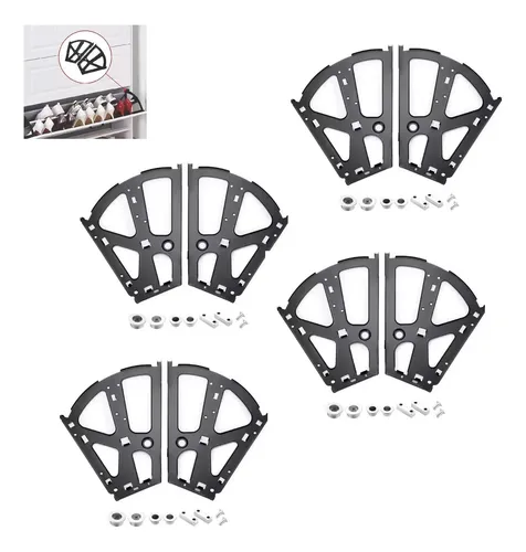 D_810634-MLC114031045802_072026-O.webp Bisagras Mueble Para Zapatero 2 Filas 4 Par Negro Acero 8 U - Imagen 1