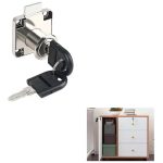 Cerradura Mueble Cajón Chapa Cuadrada Cilindro 19mm 1un